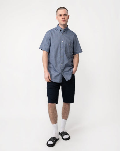 GANT Mens Regular Fit Short Sleeve Oxford Shirt - 423 Persian Blue