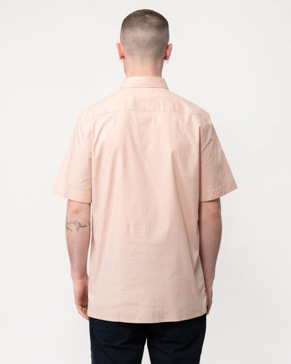 HUGO Ebor Relaxed Fit Mens Stretch Cotton Shirt - Light/Pastel Pink 681