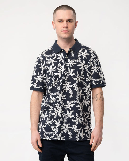GANT GANT Mens Palm Lei Print Short Sleeve Polo