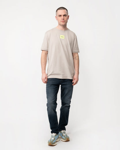 HUGO Diragolino212 Label Logo Mens T-Shirt - Light/Pastel Grey 055