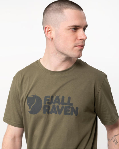 Fjallraven Logo Mens T-Shirt - Laurel Green 625