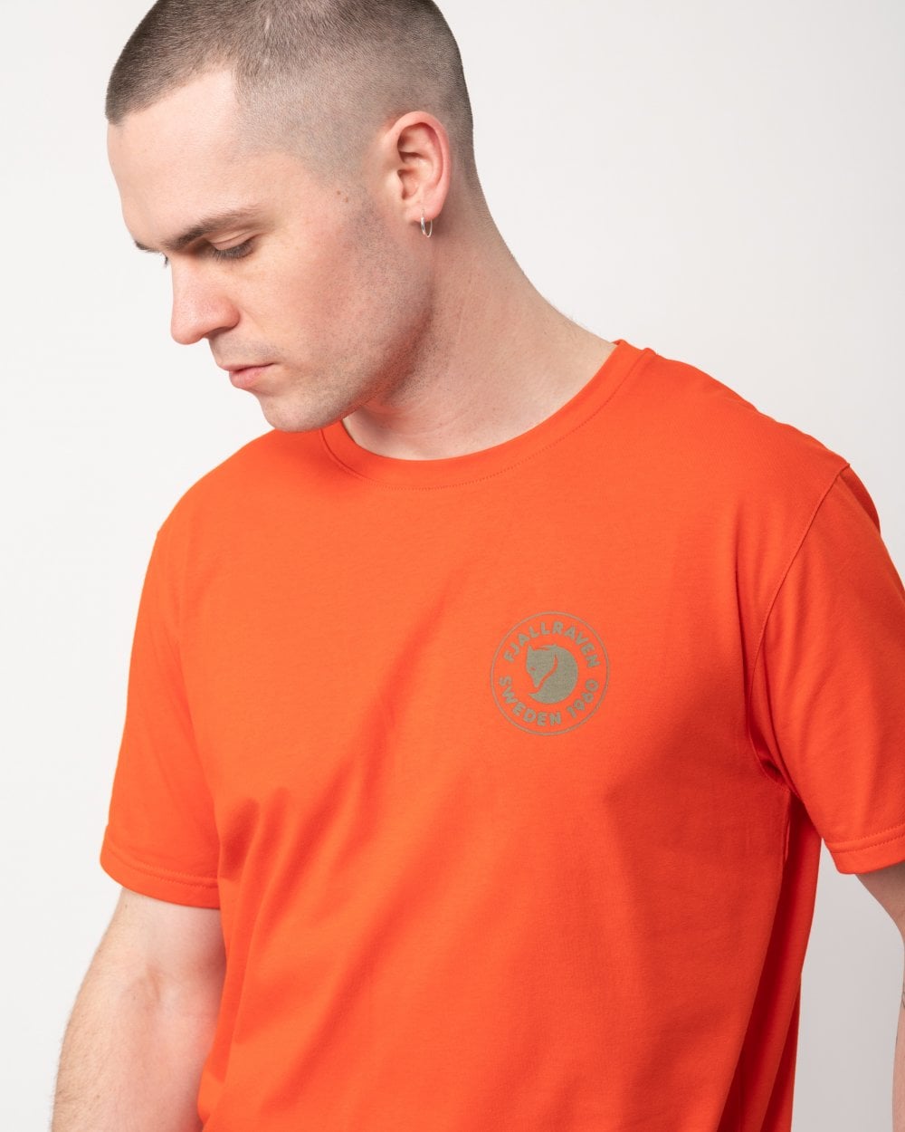Fjallraven 1960 Logo Mens T-Shirt - Flame Orange 214