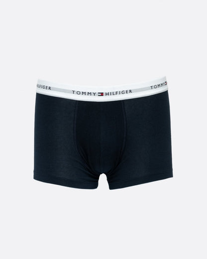 Tommy Hilfiger 3 Pack Mens Contrast Trunks - Desert Sky/Black/Grey Heather