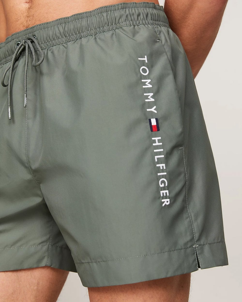 Tommy Hilfiger Medium Drawstring Mens Swim Shorts - Stonewash Green