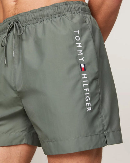 Tommy Hilfiger Medium Drawstring Mens Swim Shorts - Stonewash Green