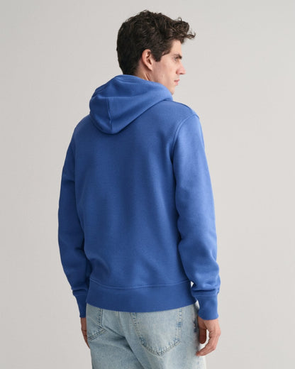 GANT Mens Regular FIt Archive Shield Pullover Hoodie - 407 Rich Blue