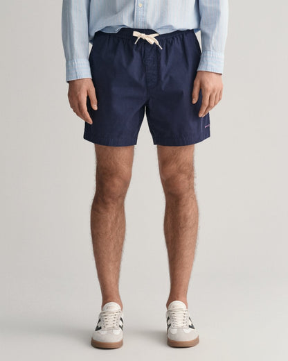 GANT Mens Drawcord Cotton Shorts - 410 Marine
