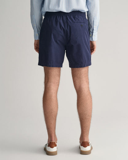 GANT Mens Drawcord Cotton Shorts - 410 Marine