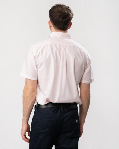 GANT Mens Regular Fit Short Sleeve Oxford Shirt - 662 Light Pink