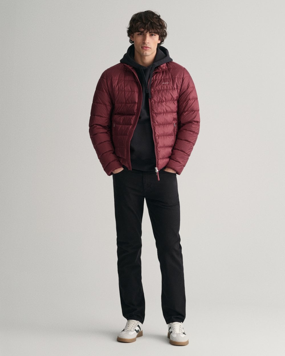 GANT Light Mens Down Jacket - 638 Wine Red