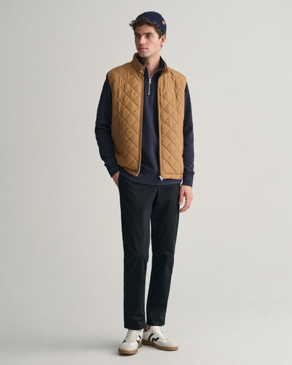 GANT Mens Quilted Windcheater Vest - 210 Roasted Walnut