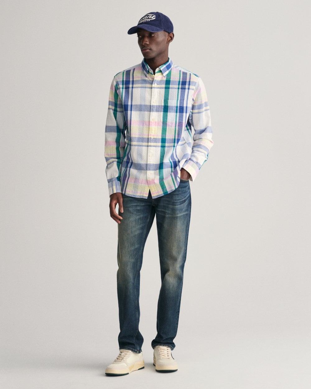 GANT GANT Mens Regular Fit Seersucker Madras Shirt