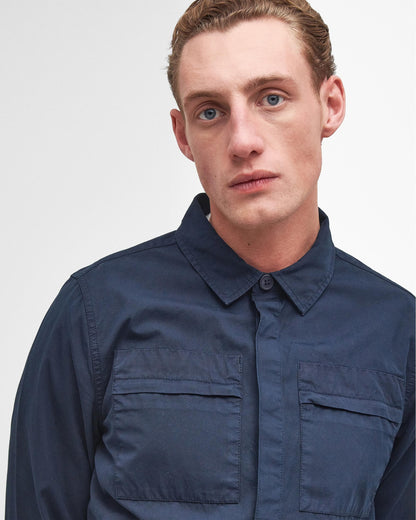 Barbour Castlebay Mens Garment Dyed Overshirt - Navy