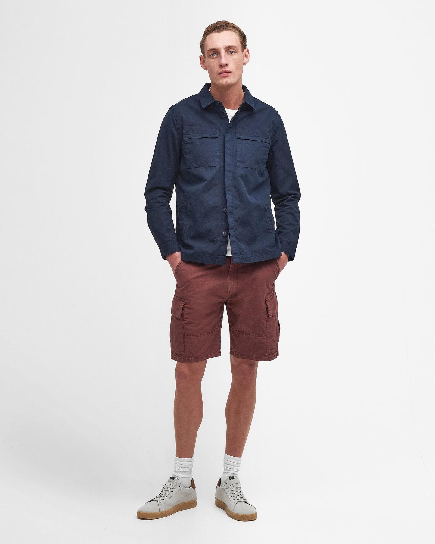 Barbour Castlebay Mens Garment Dyed Overshirt - Navy