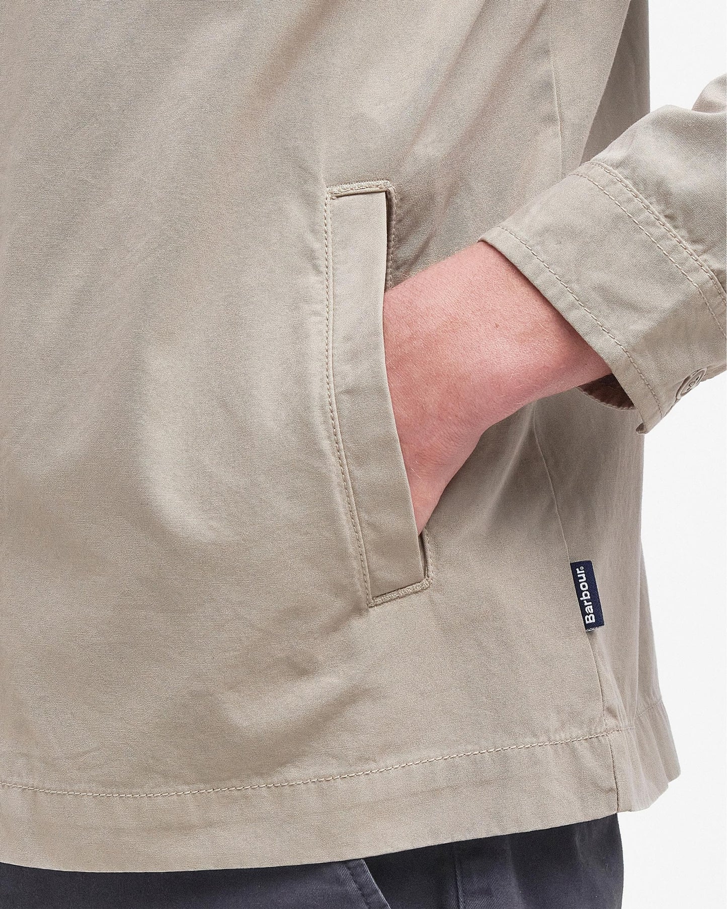Barbour Castlebay Mens Garment Dyed Overshirt - Concrete