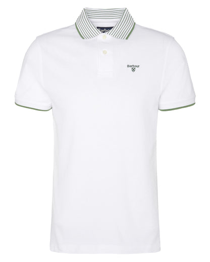 Barbour Denwick Mens Tailored Polo Shirt - White