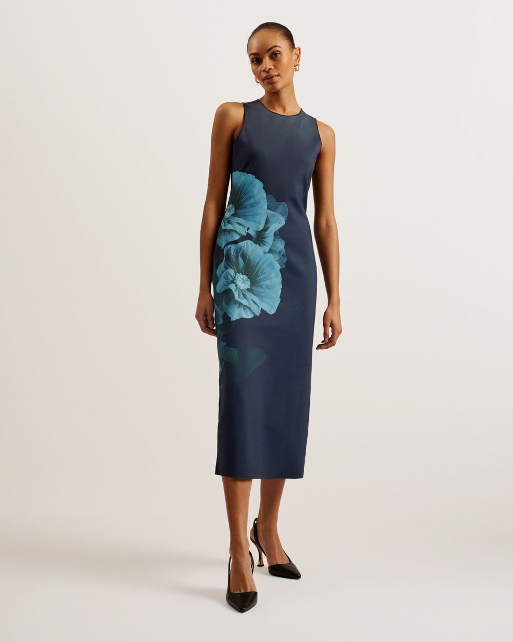 Cloudi Scuba Printed Bodycon Dress