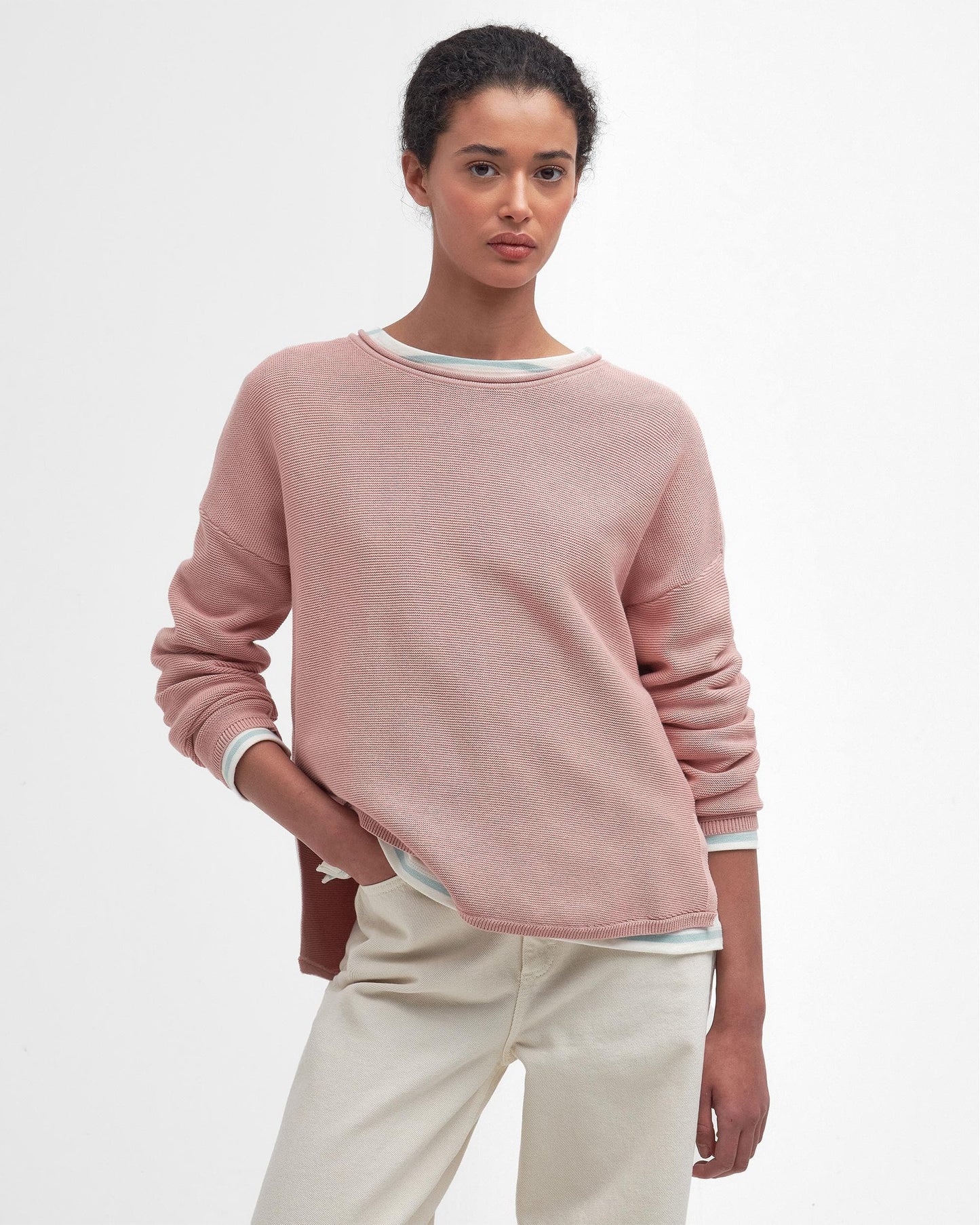 Barbour Marine Womens Jumper - Misty Rose