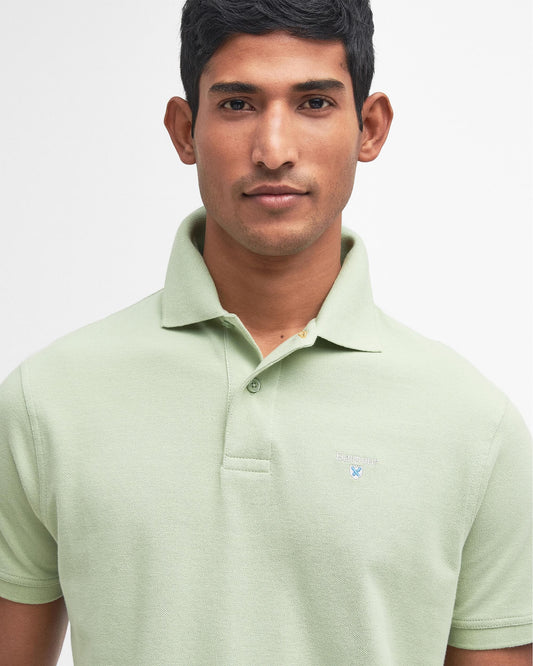 Barbour Mens Sports Polo Shirt - Vintage Green
