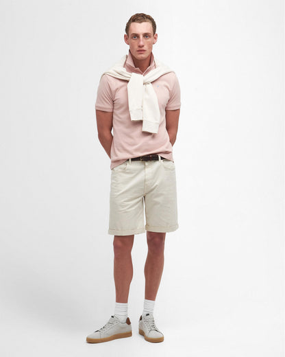 Barbour Mens Sports Polo Shirt - Pink Quartz