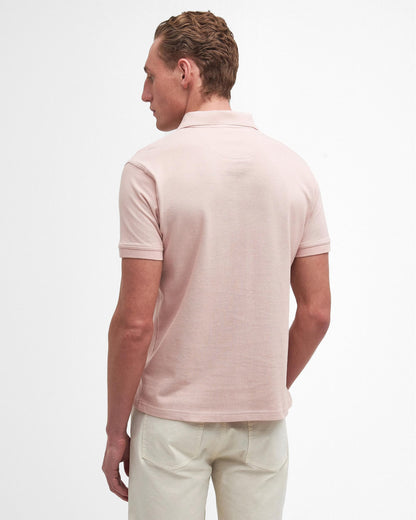 Barbour Mens Sports Polo Shirt - Pink Quartz