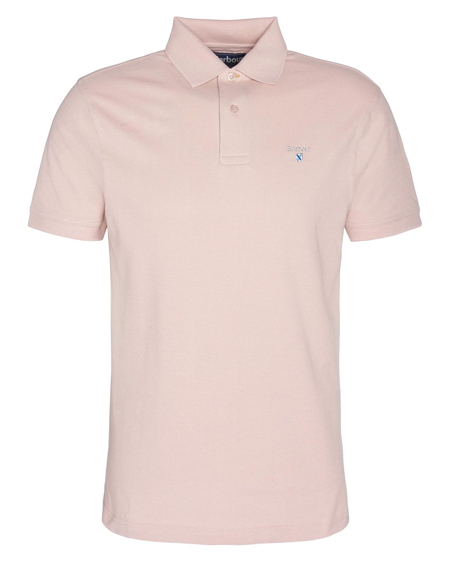 Barbour Mens Sports Polo Shirt - Pink Quartz