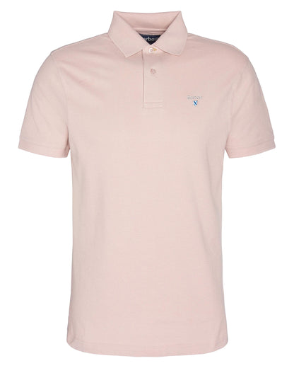 Barbour Mens Sports Polo Shirt - Pink Quartz