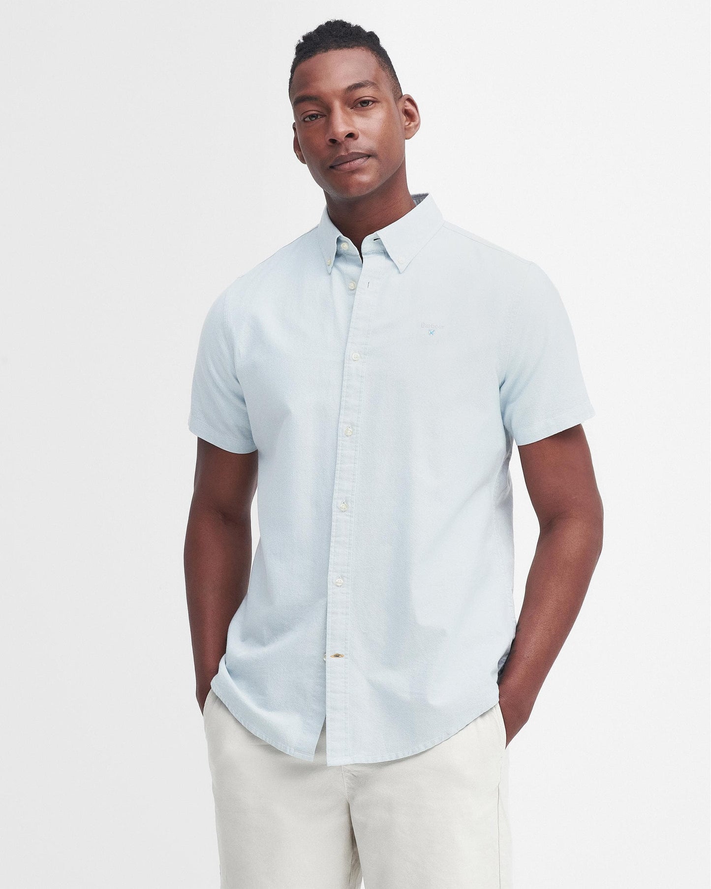 Barbour Oxtown Mens Tailored Shirt - Blue Chalk