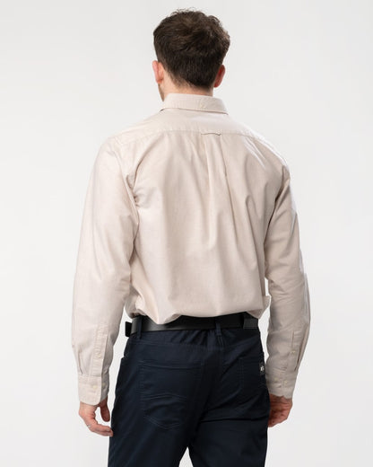 GANT Mens Regular Fit Long Sleeve Oxford Shirt - 277 Dry Sand