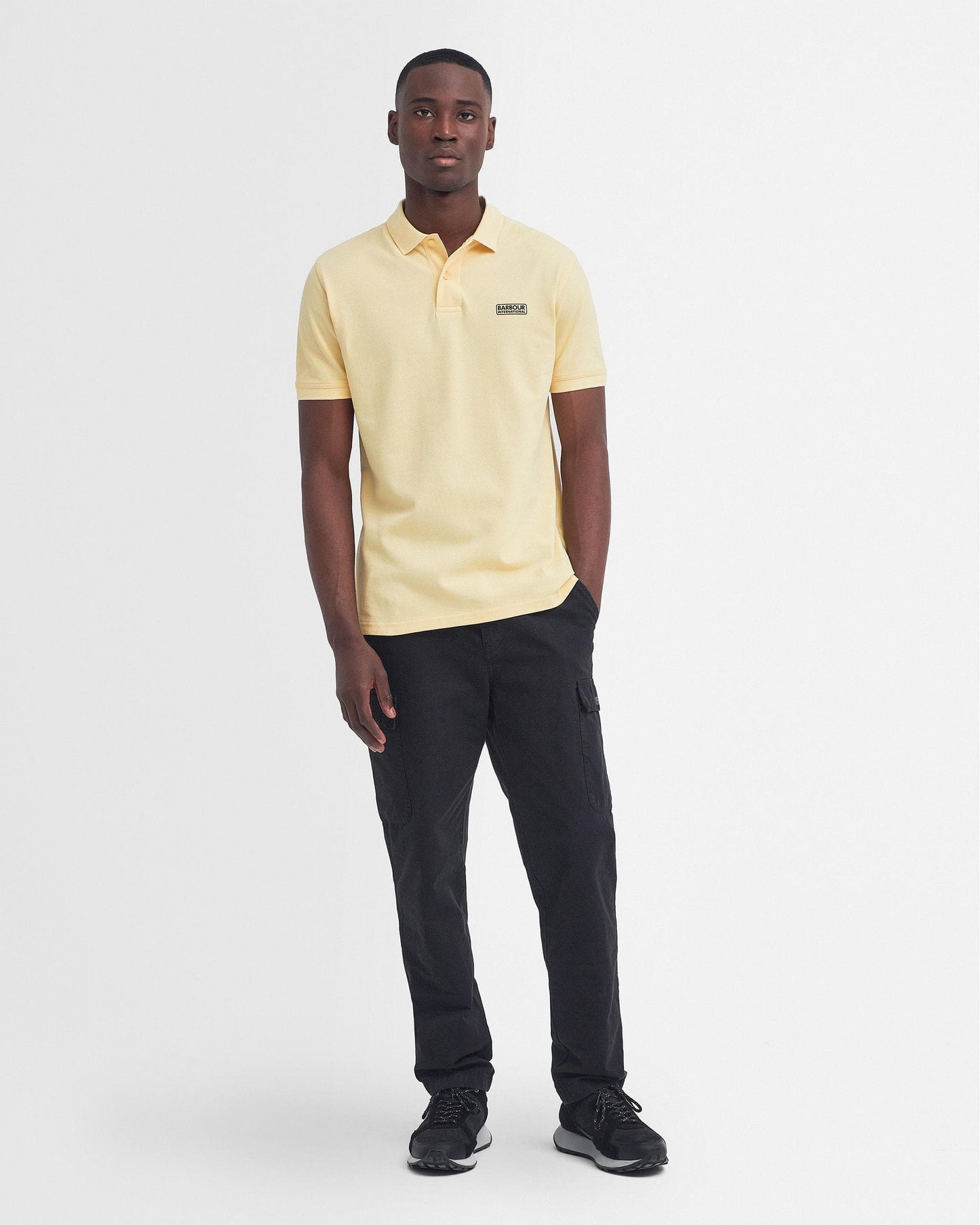 Barbour International Essential Short Sleeve Mens Polo - Dusty Yellow
