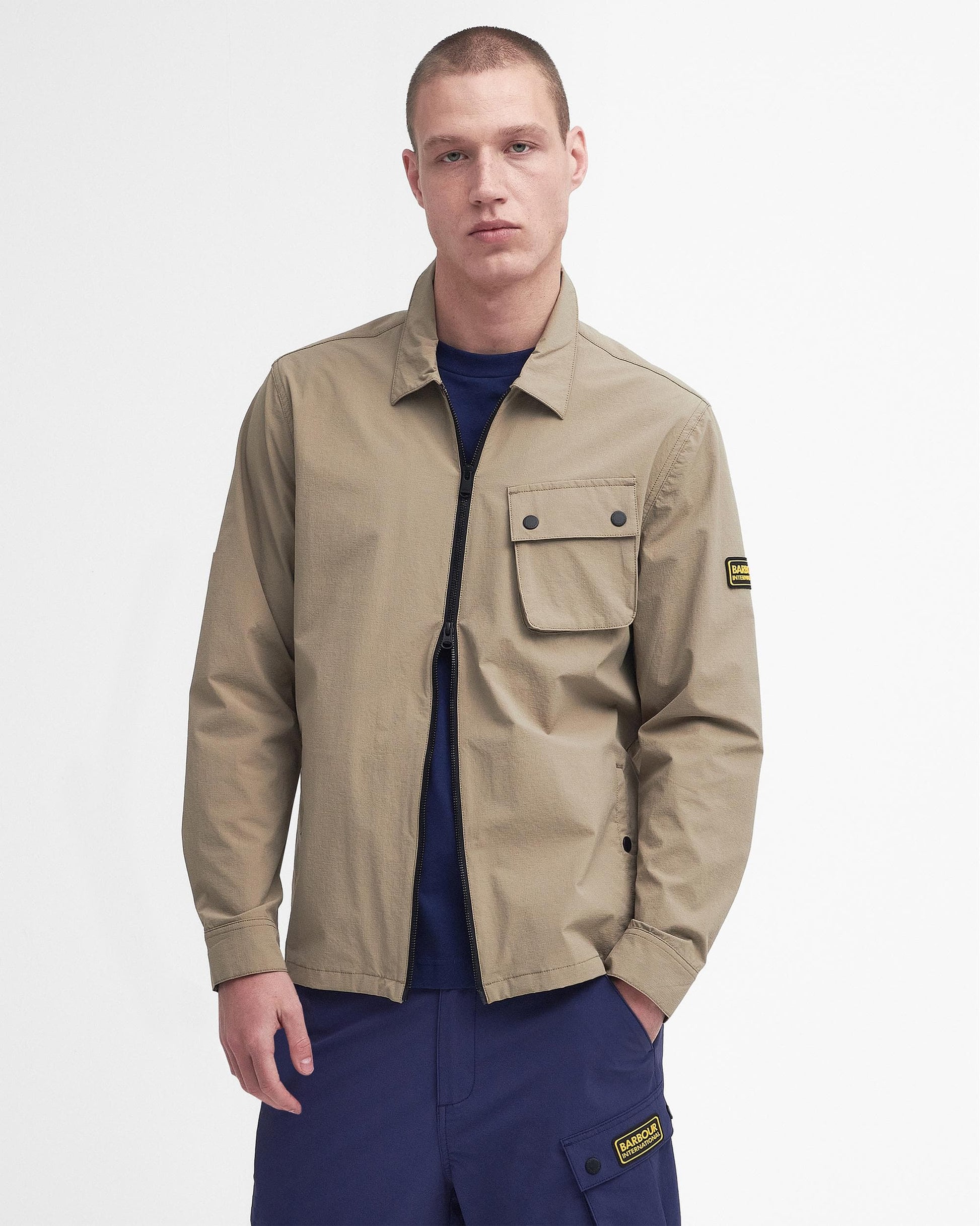 Barbour International Barbour International Gate Mens Zipped Overshirt