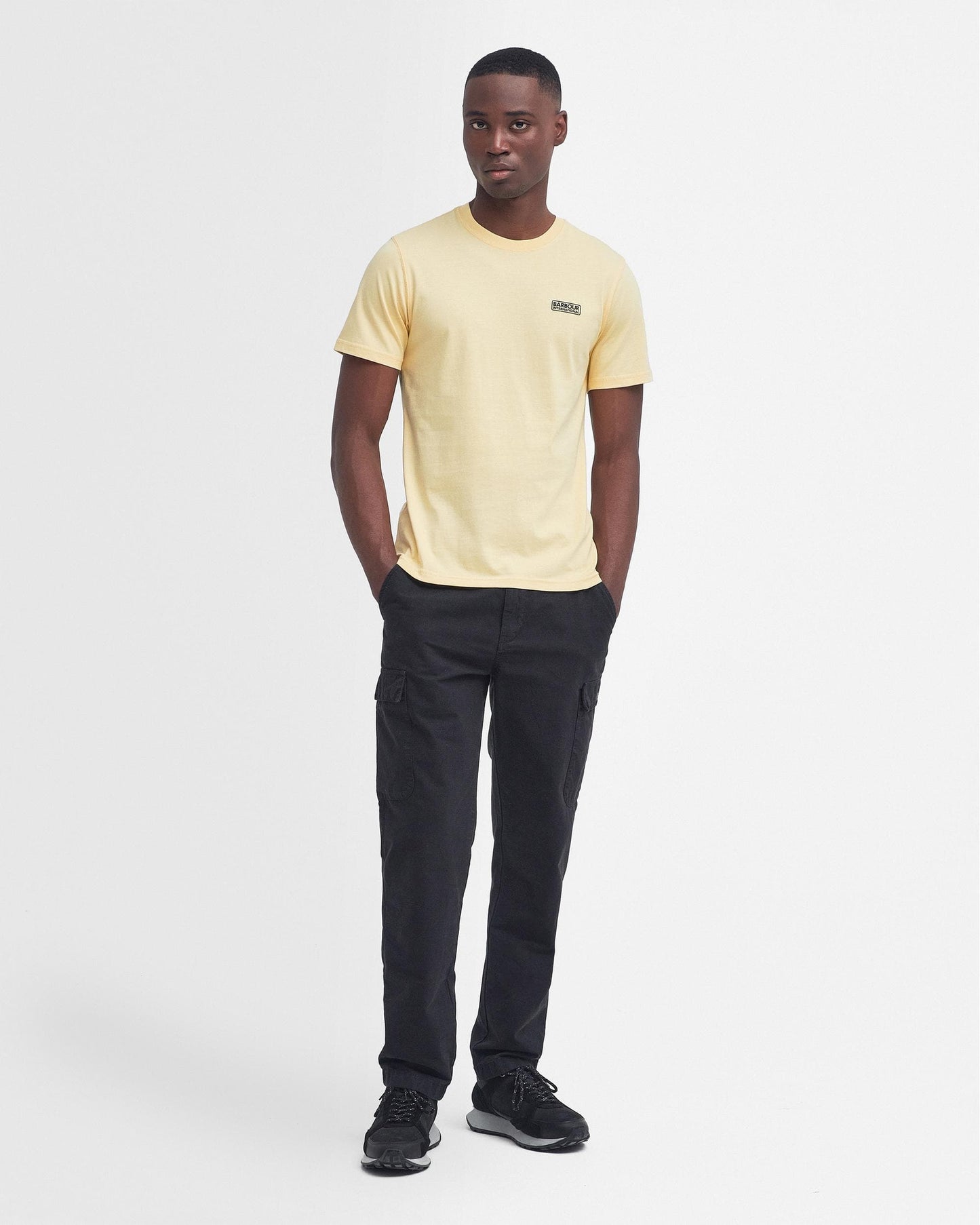 Barbour International Small Logo Mens T-Shirt - Dusty Yellow