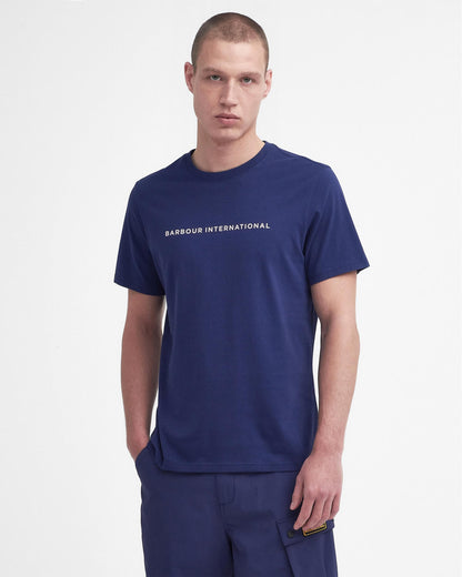Barbour International Motored Mens Tailored T-Shirt - Pigment Navy