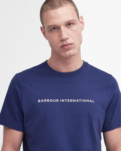 Barbour International Motored Mens Tailored T-Shirt - Pigment Navy