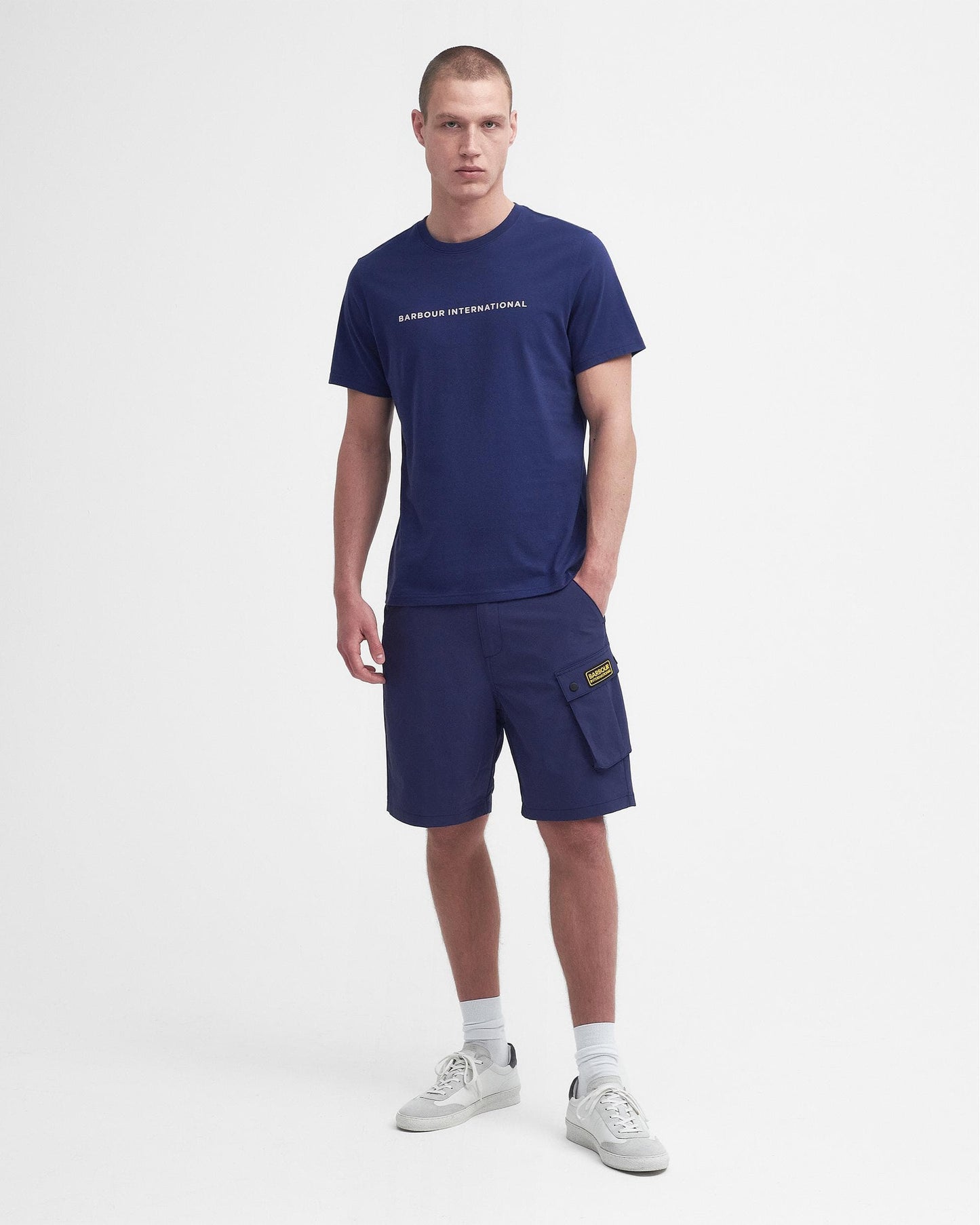 Barbour International Motored Mens Tailored T-Shirt - Pigment Navy