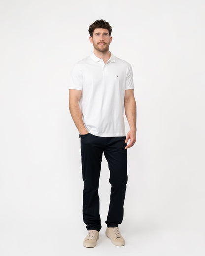 Tommy Hilfiger Liquid Cotton Essential Mens Polo - Th Optic White