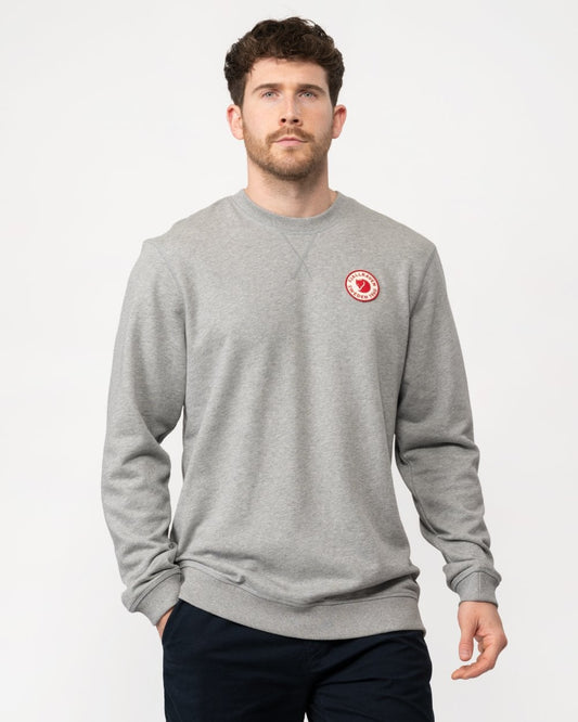 Fjallraven 1960 Logo Badge Mens Sweatshirt - Grey/Melange 020-999