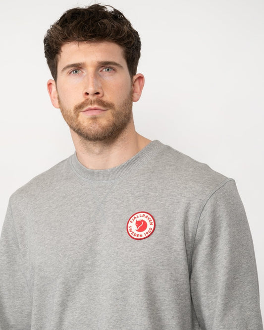 Fjallraven 1960 Logo Badge Mens Sweatshirt - Grey/Melange 020-999