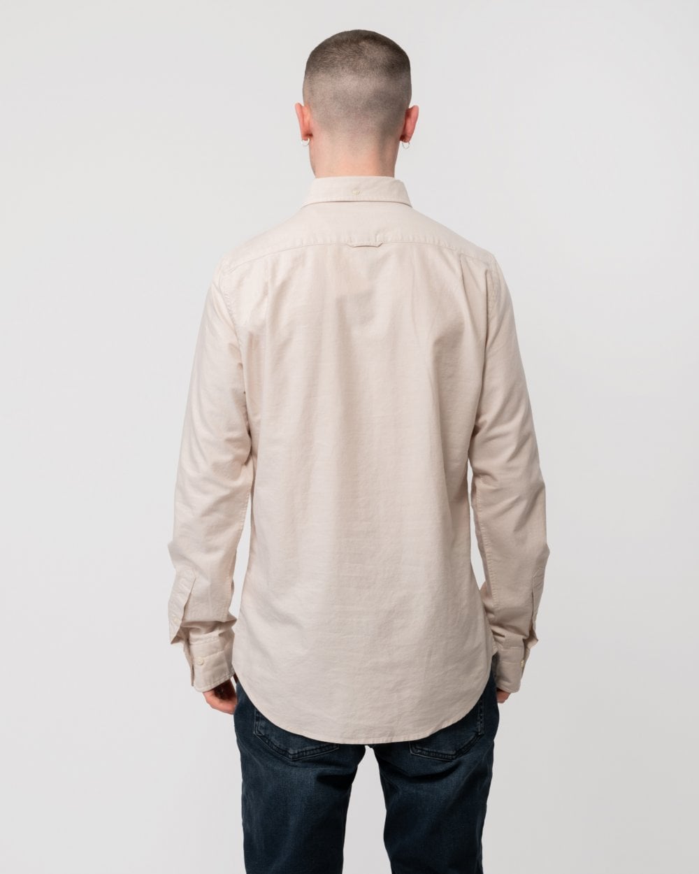 GANT Mens Slim Fit Long Sleeve Oxford Shirt - 277 Dry Sand