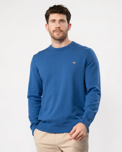 GANT Mens Classic Cotton Crew Neck Jumper