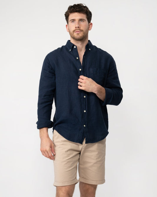 GANT Mens Regular Garment Dyed Linen Shirt