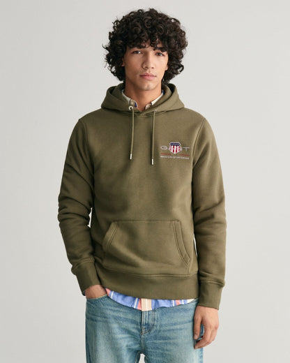 GANT Mens Regular Fit Medium Archive Shield Pullover Hoodie
