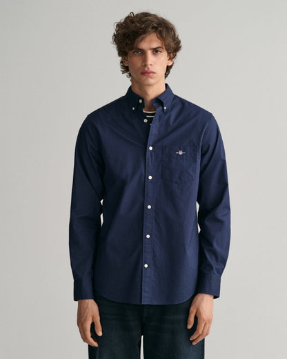 GANT Mens Regular Fit Long Sleeve Poplin Shirt