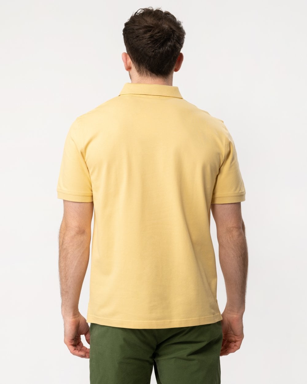 GANT Regular Fit Short Sleeve Contrast Pique Rugger - 726 Dusty Yellow