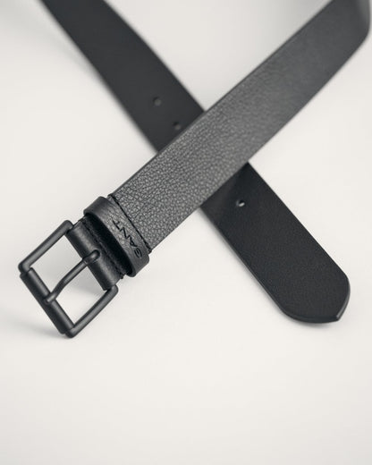 GANT Mens Tonal Buckle Leather Belt - 5 Black