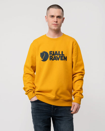 Fjallraven Logo Mens Sweatshirt - Mustard Yellow 161