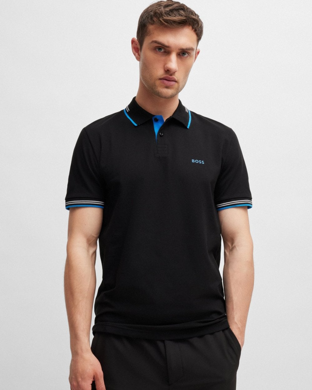 BOSS Green Paul Mens Short Sleeve Polo Shirt With Contrast Tipping