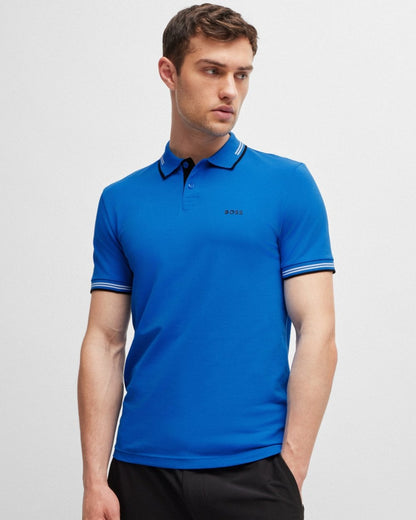 BOSS Green Paul Mens Short Sleeve Polo Shirt With Contrast Tipping