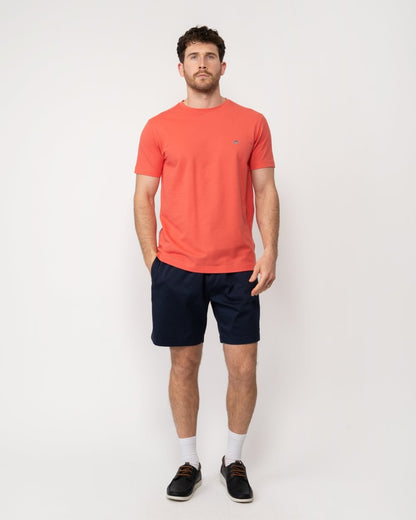 GANT Mens Slim Pique Short Sleeve T-Shirt - 628 Sunset Pink