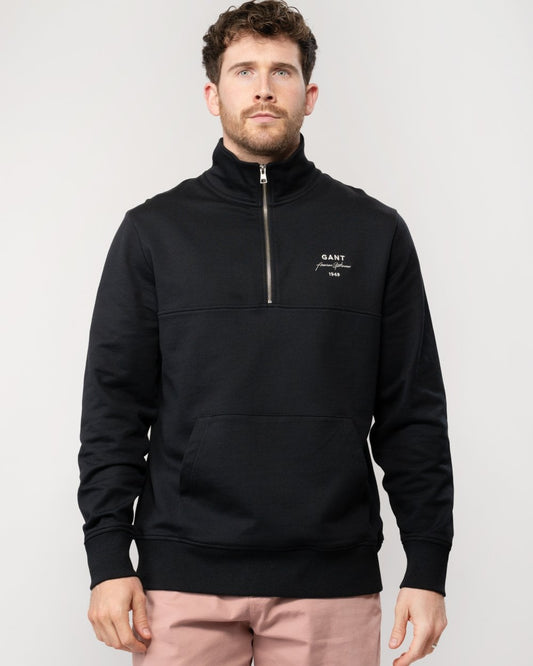 GANT GANT Mens Logo Script Jersey Half zip